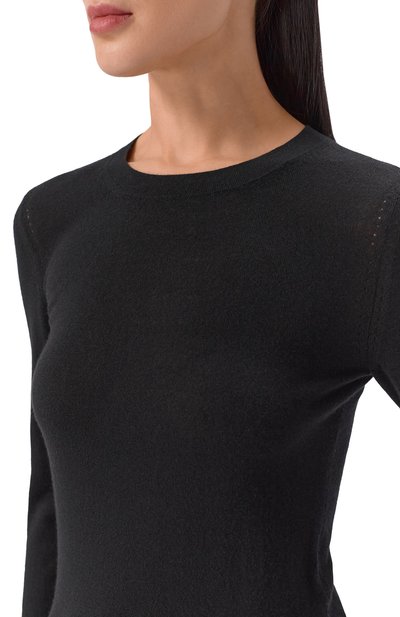 Кашемировый пуловер LORO PIANA черного цвета по цене 139000 руб., арт. FAM9049_001, фото 5 Кашемировый пуловер LORO PIANA, арт. FAM9049_001, фото 5