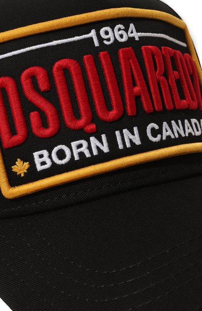 Хлопковая бейсболка DSQUARED2 черного цвета по цене 22400 руб., арт. BCM0736/05C00001, фото 3 Хлопковая бейсболка DSQUARED2, арт. BCM0736/05C00001, фото 3