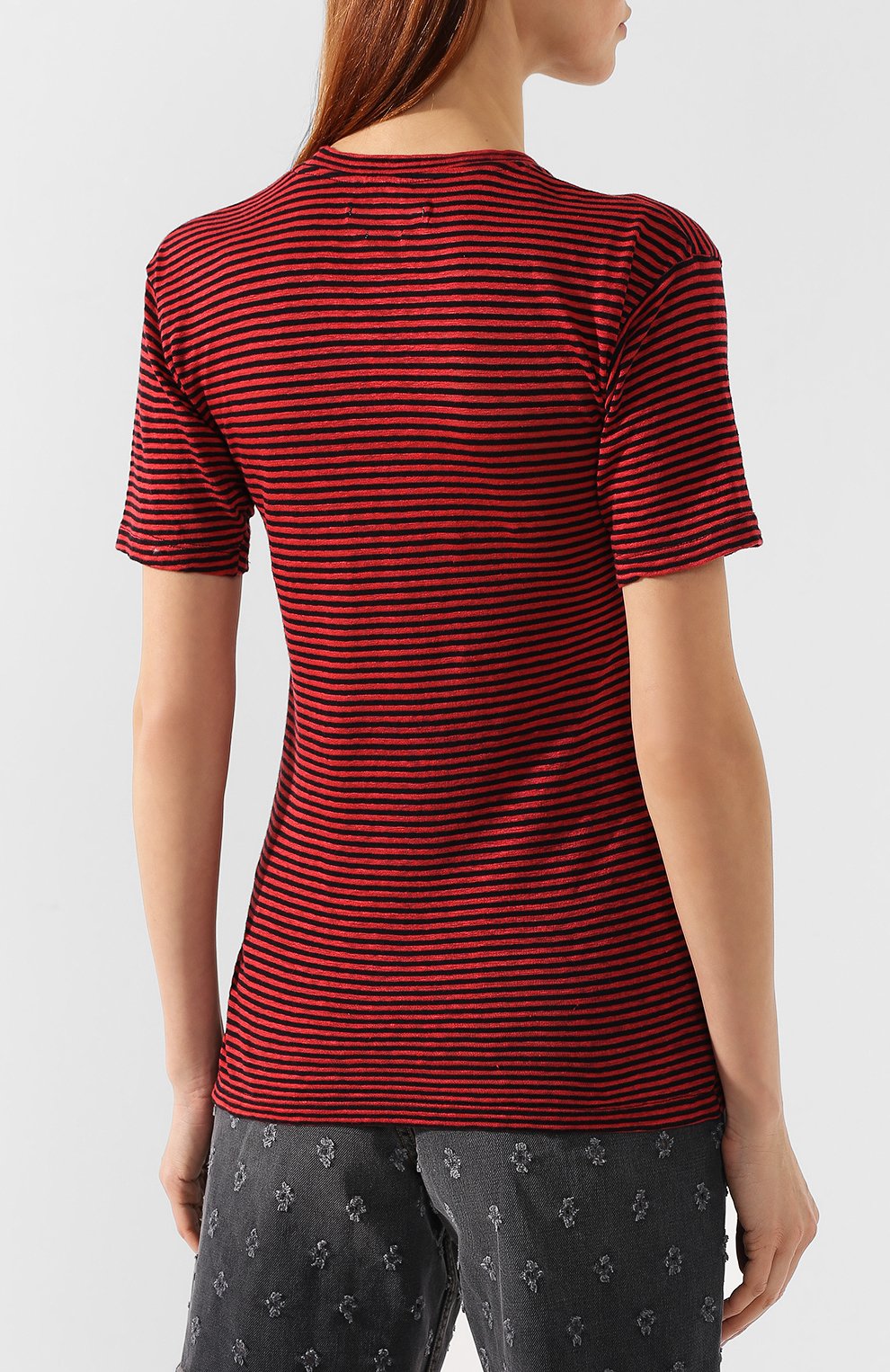 Футболка из смеси хлопка и льна ISABEL MARANT ETOILE, арт. TS0334-00M006E/ANDREIA, фото 4