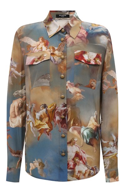 Женская шелковая блузка BALMAIN, арт. AF0HS050SC24