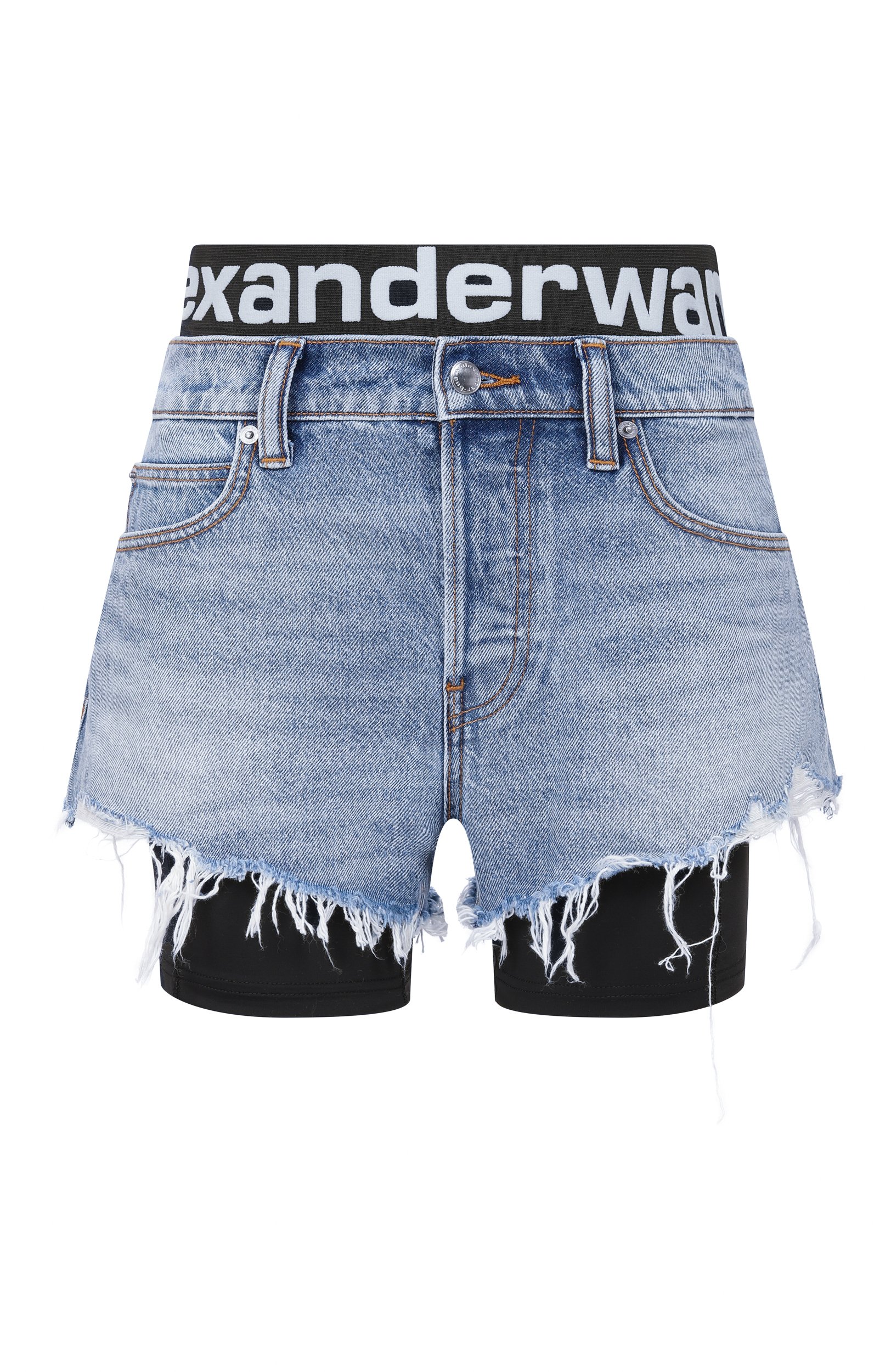 Джи нсовые шорты ALEXANDER WANG, арт. 4DC3264302, фото 1