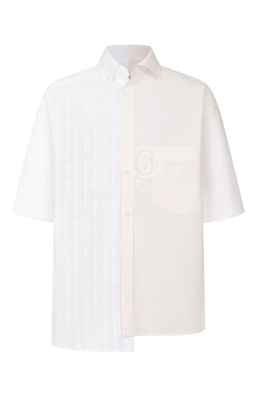 Хлопковая рубашка MM6 SH0DR0007/MTN135 Белый SH0DR0007/MTN135