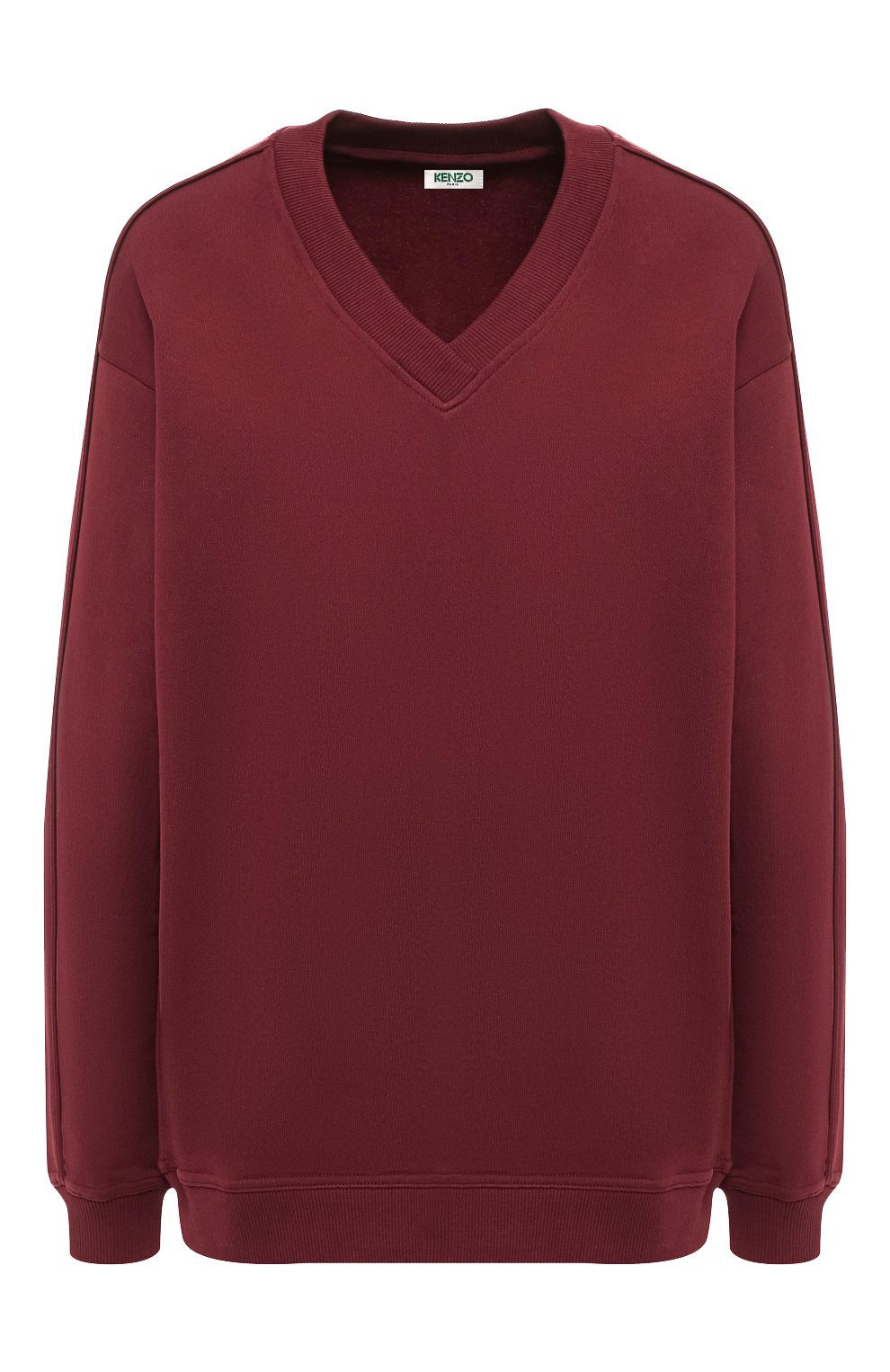 Хлопковый свитшот KENZO бордового цвета по цене 37750 руб., арт. F962SW774953, фото 1 Хлопковый свитшот KENZO, арт. F962SW774953, фото 1