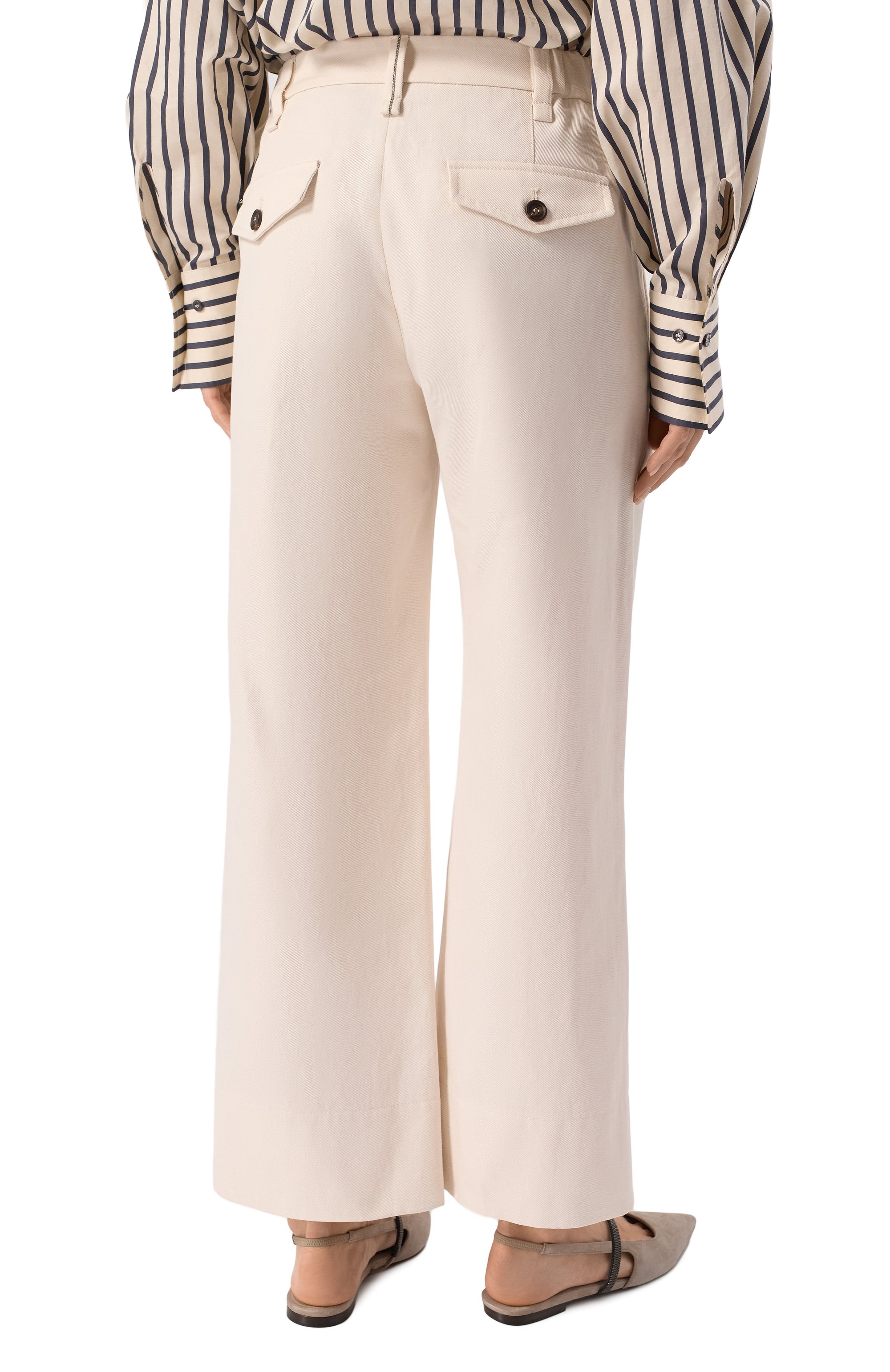 Брюки из хлопка и льна BRUNELLO CUCINELLI, арт. ML145P8833, фото 4