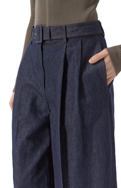 Брюки JUUN.J темно-синего цвета по цене 65200 руб., арт. JW5321W06P, фото 5 Брюки JUUN.J, арт. JW5321W06P, фото 5