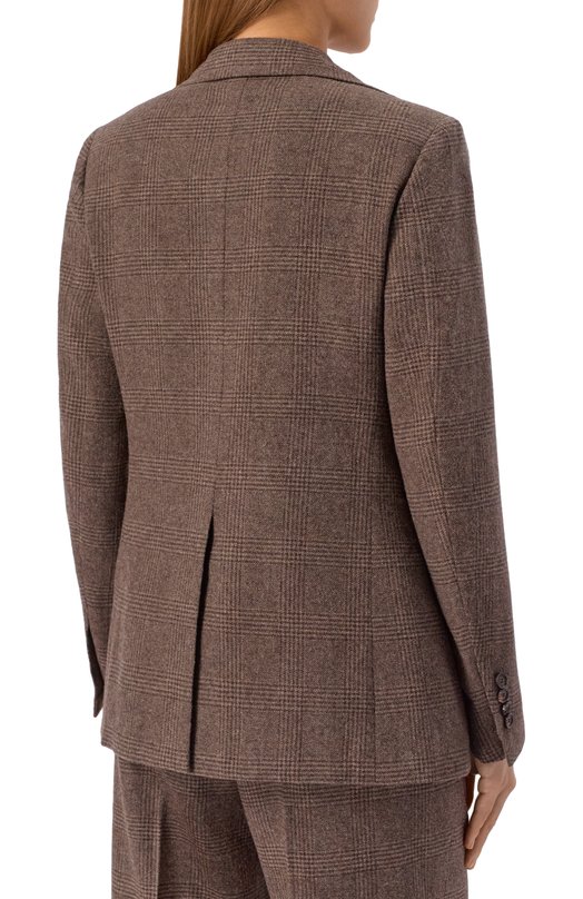 Жакет из шерсти и кашемира Kiton D58504K0550G02 Коричневый  D58504K0550G02 Фото 4