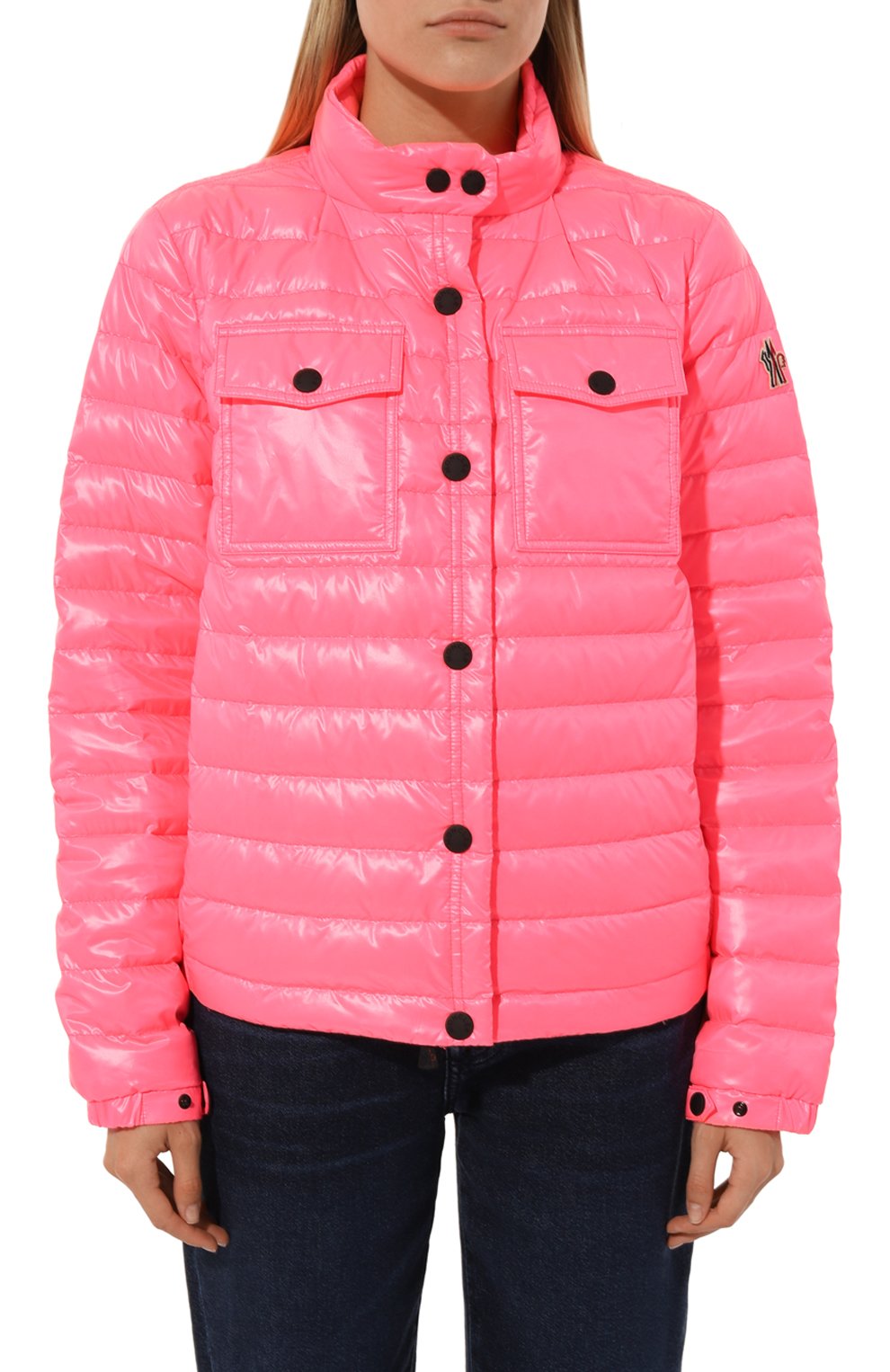 Пуховая куртка MONCLER розового цвета по цене 140500 руб., арт. I10981A00009/54A8W, фото 3 Пуховая куртка MONCLER, арт. I10981A00009/54A8W, фото 3