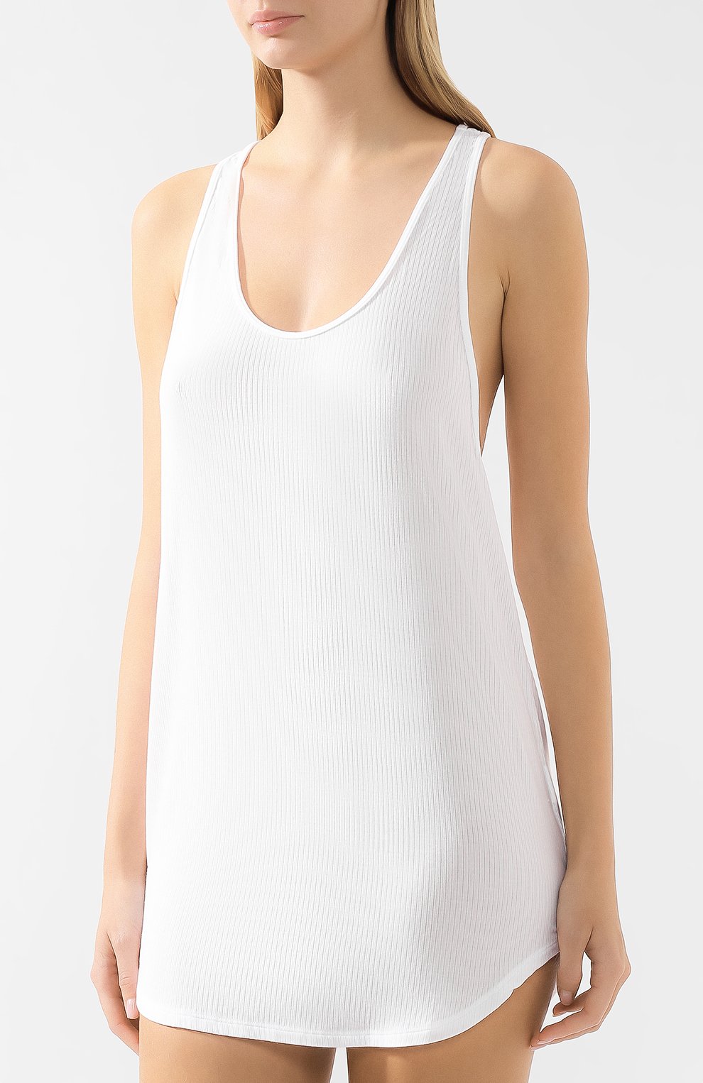 Удлиненный топ CHANTAL THOMASS белого цвета по цене 6340 руб., арт. TJ01_бел, фото 3 Удлиненный топ CHANTAL THOMASS, арт. TJ01_бел, фото 3