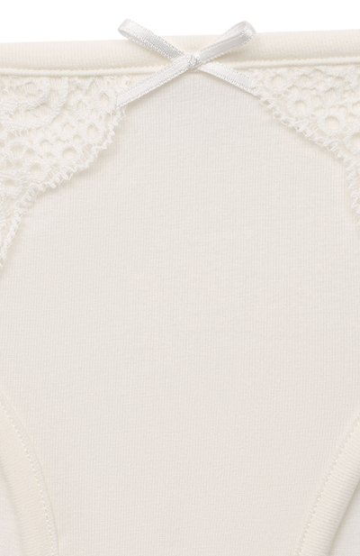 Хлопковые трусы-слипы LA PERLA кремового цвета по цене 3965 руб., арт. 54557/8A-14A, фото 3 Хлопковые трусы-слипы LA PERLA, арт. 54557/8A-14A, фото 3