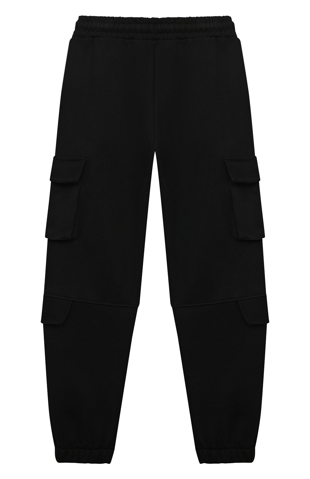 Хлопковые брюки-карго MSGM KIDS черного цвета по цене 11700 руб., арт. F3MSJUFP045, фото 2 Хлопковые брюки-карго MSGM KIDS, арт. F3MSJUFP045, фото 2