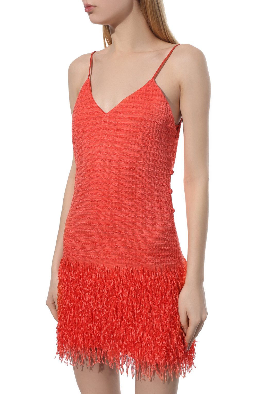 Шелковое платье GIORGIO ARMANI кораллового цвета по цене 226500 руб., арт. 2SHVA0AL/T03CN, фото 3 Шелковое платье GIORGIO ARMANI, арт. 2SHVA0AL/T03CN, фото 3