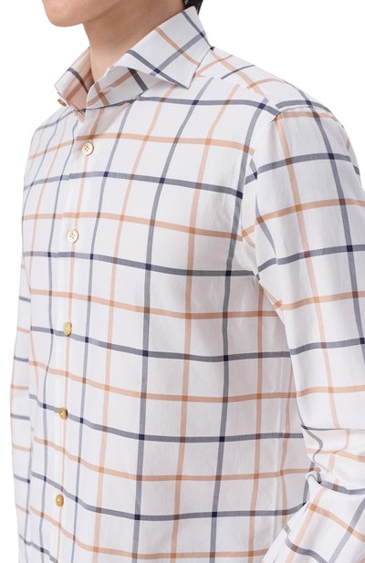 Хлопковая рубашка KITON белого цвета по цене 136500 руб., арт. UCCH09683, фото 5 Хлопковая рубашка KITON, арт. UCCH09683, фото 5