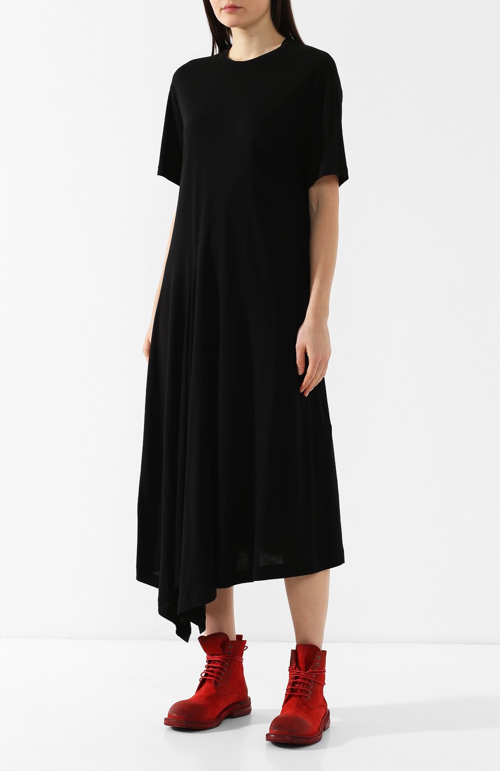 Платье асимметричного кроя YOHJI YAMAMOTO, арт. YZ-T42-230, фото 3