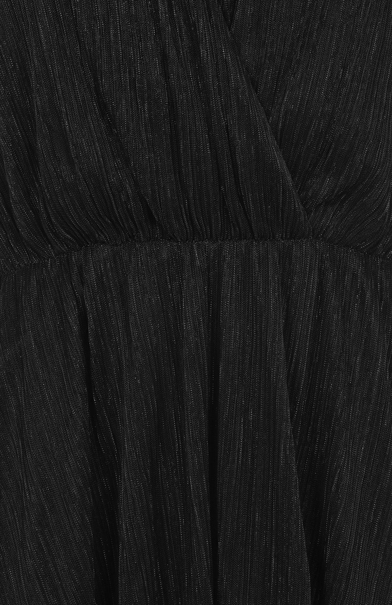 Женское платье THE KOOPLES черного цвета, арт. FR0B30088K | Фото 6 (Материал внешний: Металлизированное волокно, Синтетический материал; Рукава: Длинные; Длина Ж (юбки, платья, шорты): Миди; Случай: Повседневный; Женское Кросс-КТ: Платье-одежда; Стили: Гранж)