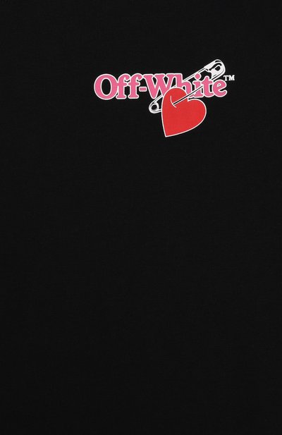 Хлопковая футболка OFF-WHITE черного цвета по цене 21200 руб., арт. 0GAA001F25JER004/12+, фото 3 Хлопковая футболка OFF-WHITE, арт. 0GAA001F25JER004/12+, фото 3