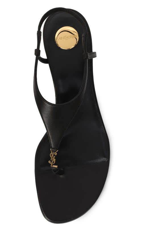 Кожаные босоножки Cassandra Saint Laurent 825275/AADF1 Чёрный  825275/AADF1 Фото 6