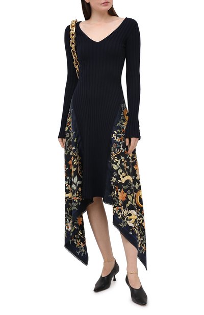 Шерстяное платье LANVIN темно-синего цвета по цене 161500 руб., арт. RW-DR332M-MI16-H20, фото 2 Шерстяное платье LANVIN, арт. RW-DR332M-MI16-H20, фото 2
