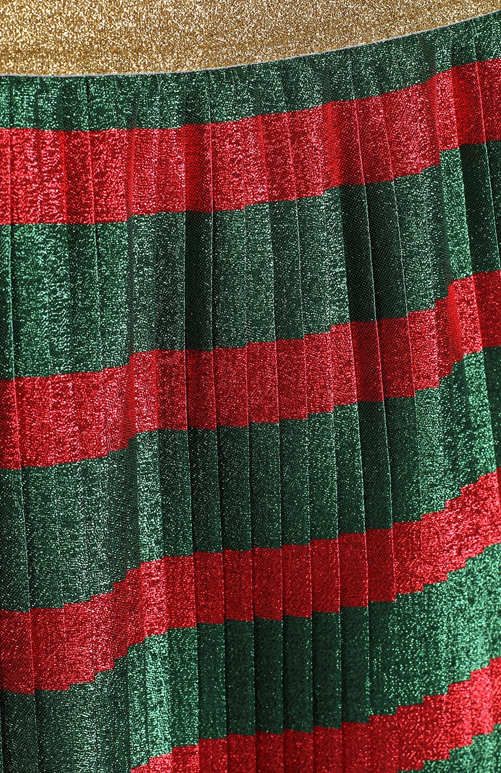 Плиссированная юбка с принтом и металлизированной отделкой GUCCI, арт. 465932/ZB363, фото 3