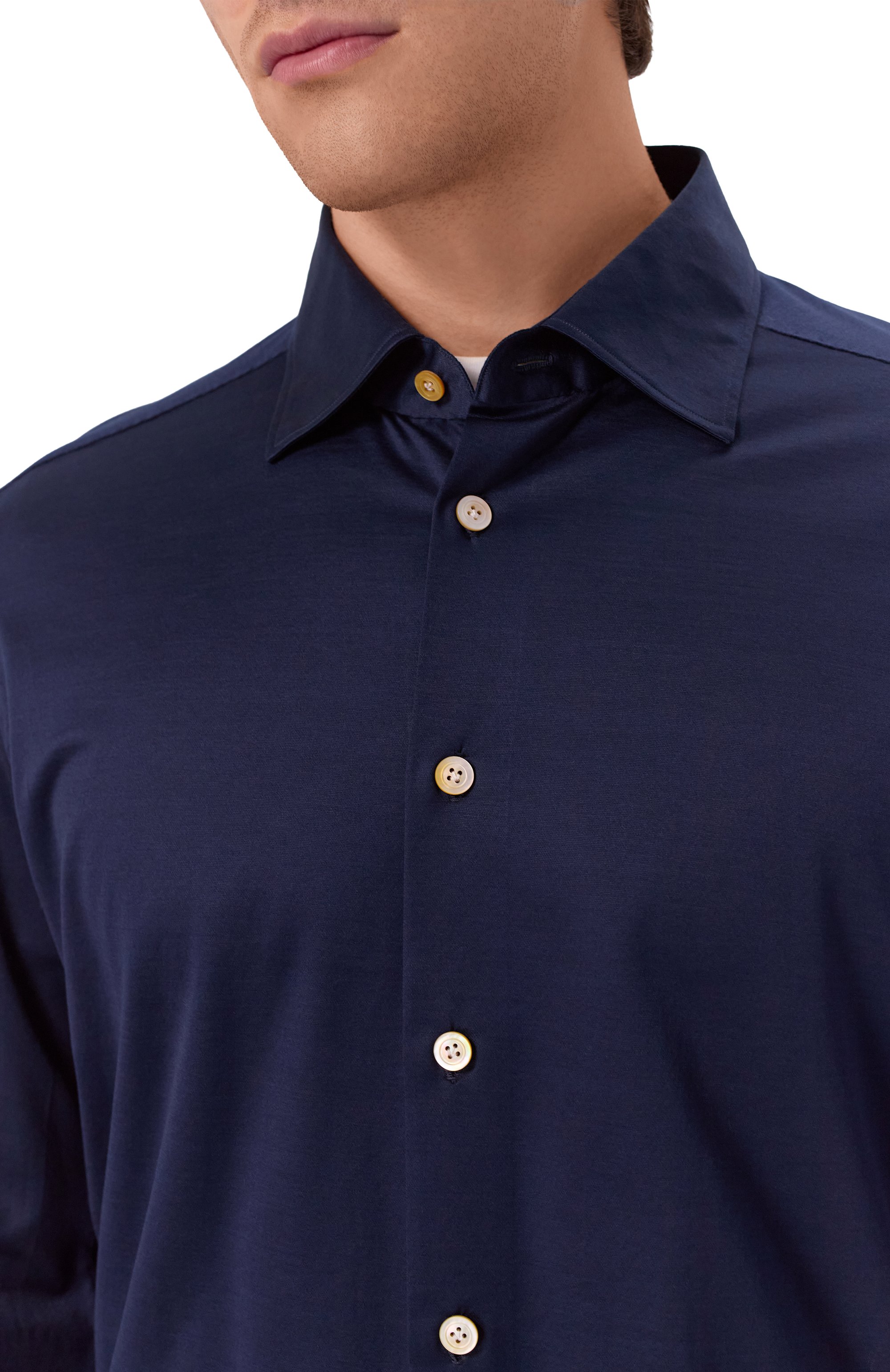 Хлопковая рубашка KITON, арт. UMCNERH0923416, фото 5