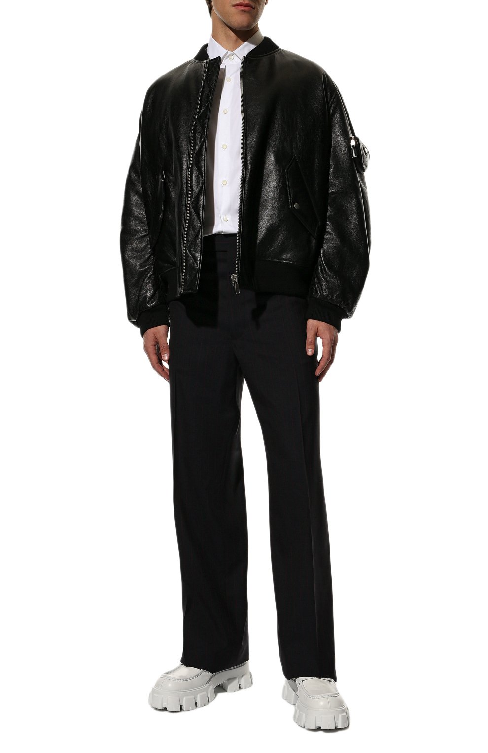 Шерстяные брюки PRADA, арт. SPH176-10D9-F0008-221, фото 2