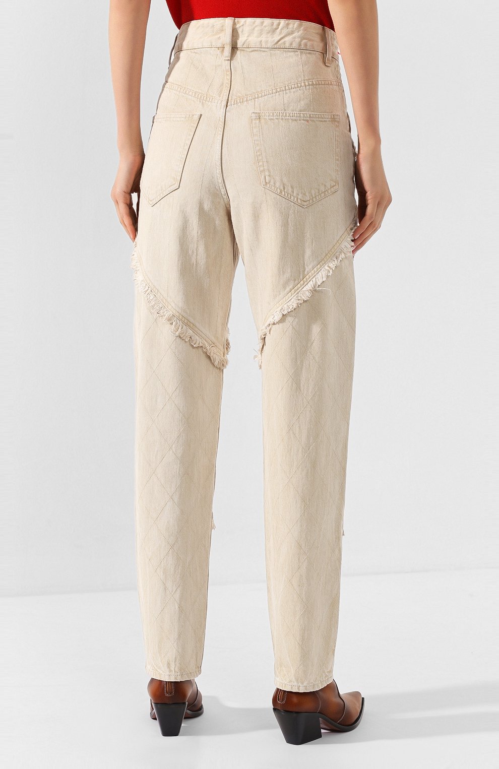 Джинсы ISABEL MARANT бежевого цвета по цене 29550 руб., арт. PA1468-19H022I/D0RSYS, фото 4 Джинсы ISABEL MARANT, арт. PA1468-19H022I/D0RSYS, фото 4