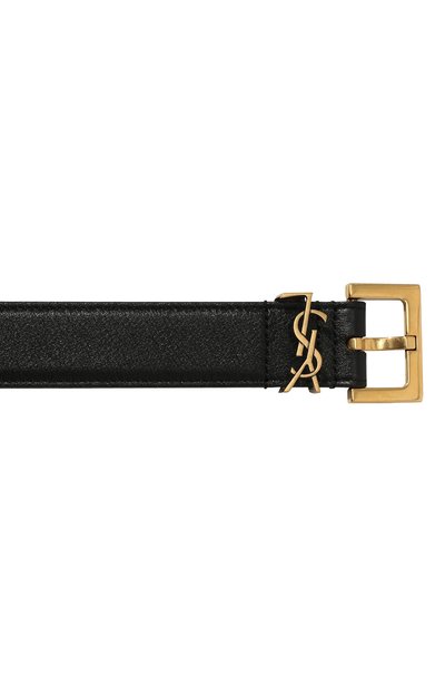 Кожаный ремень monogram SAINT LAURENT, арт. 634437/B000W, фото 3