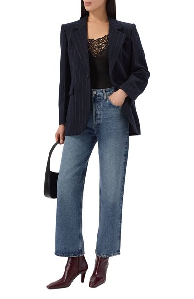Кожаные ботильоны jill 75 SAINT LAURENT, арт. 806671/AAEHW, фото 3