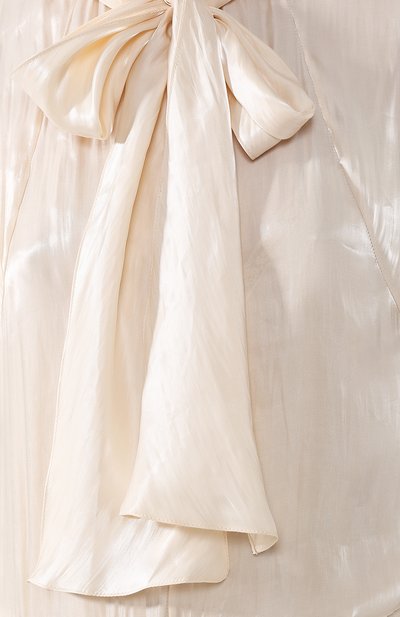 Однотонное платье-миди с воротником аскот PRADA, арт. P36S3-1RZO-F0K74, фото 5