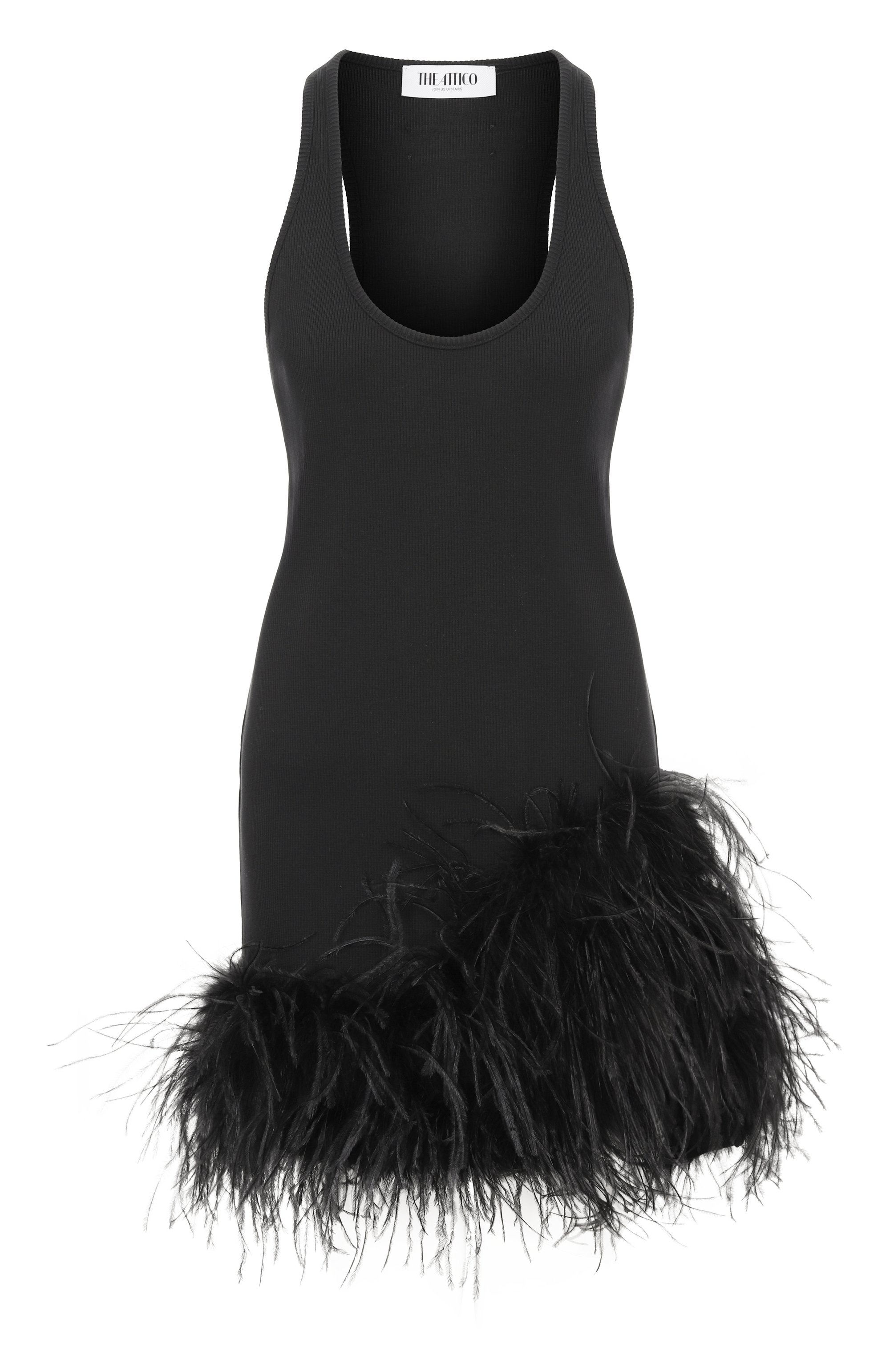 Платье с отделкой перьями THE ATTICO, арт. 260WCA00487/JJJ073MU, фото 1