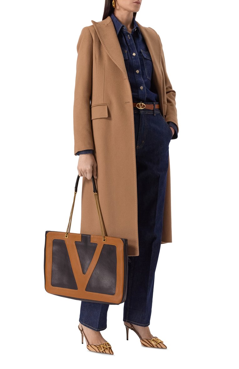 Женская сумка-тоут viva superstar large VALENTINO черного цвета, арт. 6W2B0R12/PTJ | Фото 7 (Размер: large; Материал сплава: Проставлено; Материал: Натуральная кожа; Драгоценные камни: Проставлено; Ремень/цепочка: На ремешке)