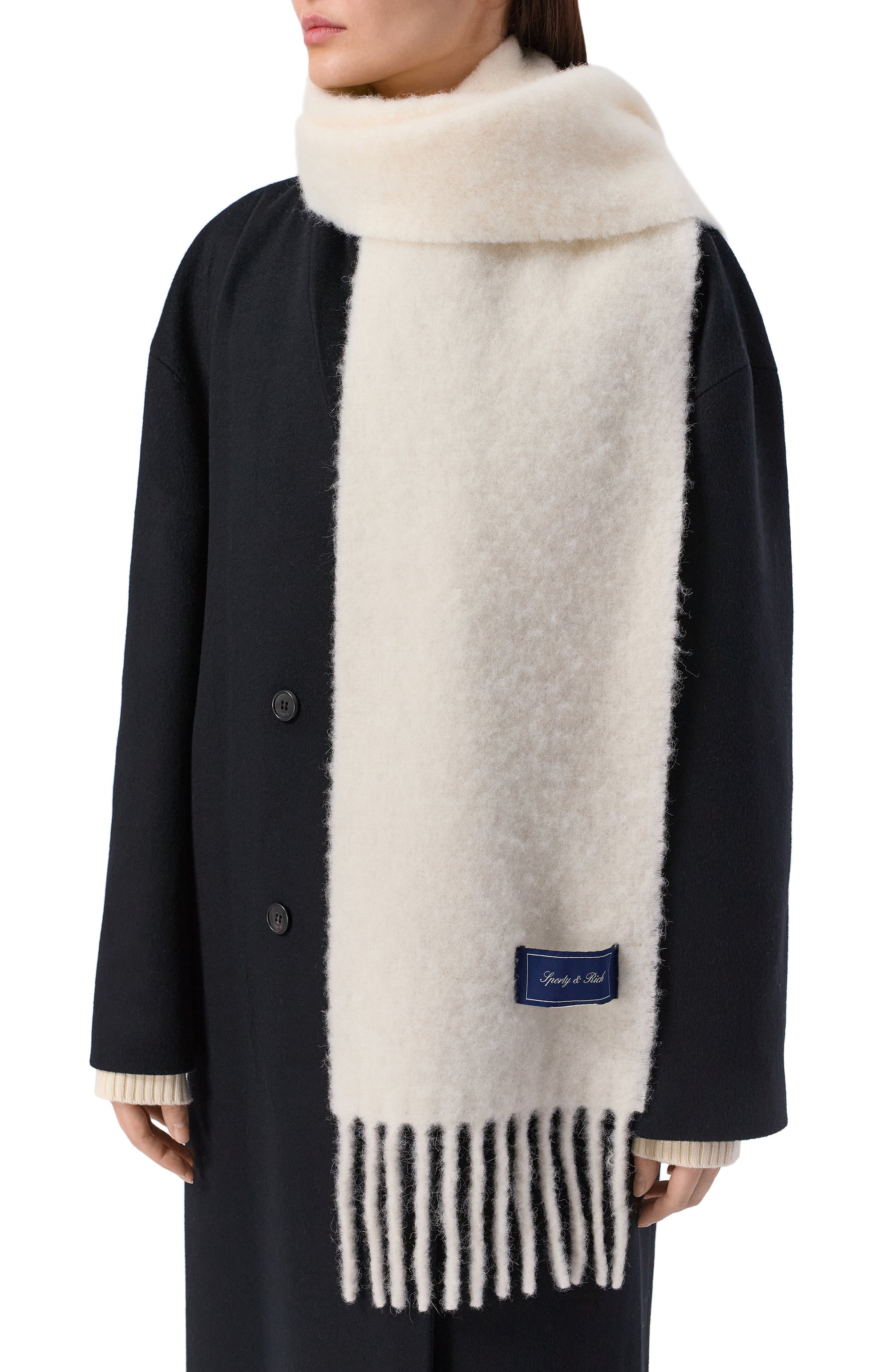 Шерстяной шарф SPORTY AND RICH, арт. AC08364326WH37, фото 2