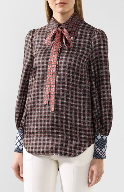 Шелковая блузка GUCCI, арт. 602041/ZADFY, фото 3