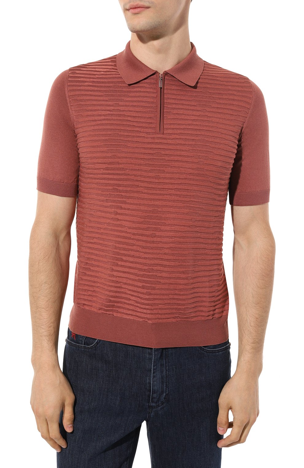 Поло из шелка и хлопка ZILLI, арт. MBZ-PZ082-0PTI1/MC01, фото 3