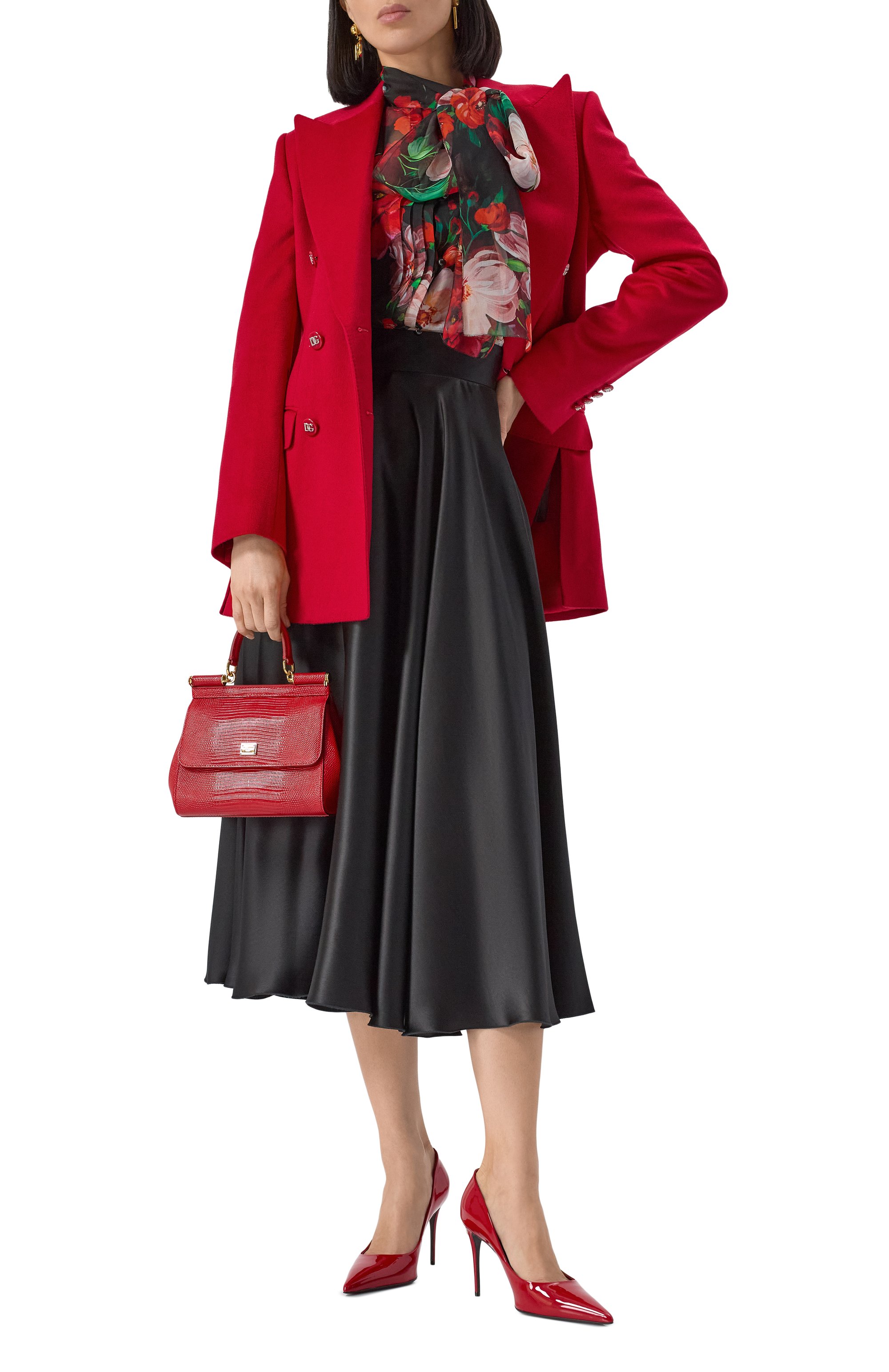 Атласная юбка DOLCE & GABBANA, арт. F4CS0T/FU1NU, фото 2