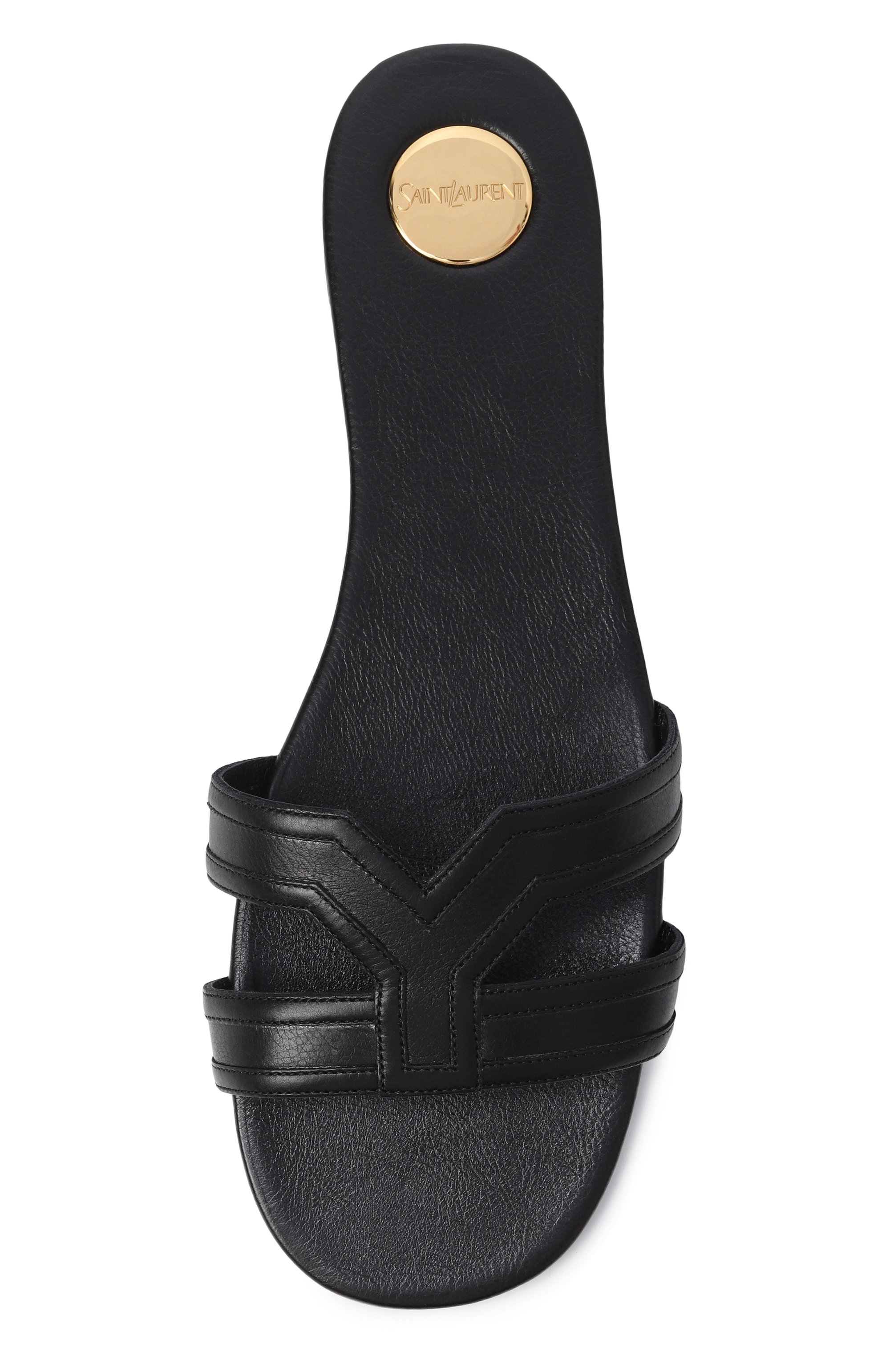 Кожаные шлепанцы mabrouka SAINT LAURENT, арт. 861853/25V00, фото 6