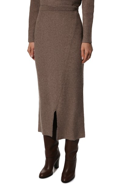 Кашемировая юбка RE VERA темно-бежевого цвета по цене 37600 руб., арт. 23W-13-589, фото 3 Кашемировая юбка RE VERA, арт. 23W-13-589, фото 3