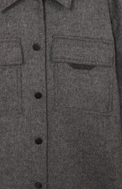 Шерстяная куртка-рубашка BRUNELLO CUCINELLI, арт. BD565C437C, фото 3