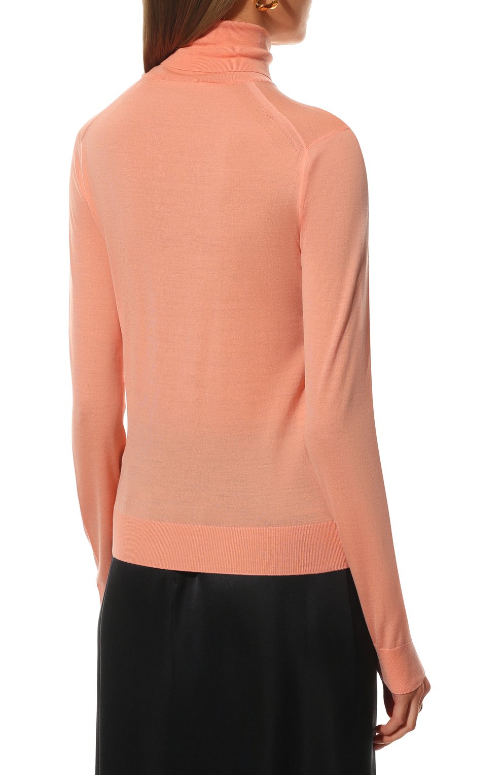 Шерстяная водолазка JIL SANDER кораллового цвета по цене 99500 руб., арт. JSCU753301-WUY20008, фото 4 Шерстяная водолазка JIL SANDER, арт. JSCU753301-WUY20008, фото 4