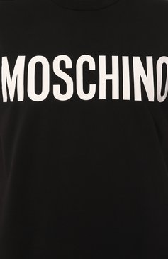 Мужская хлопковая футболка MOSCHINO черного цвета, арт. A0701/2041 | Фото 5 (Рукава: Короткие; Длина (для топов): Стандартные; Принт: С принтом; Материал сплава: Проставлено; Материал внешний: Хлопок; Драгоценные камни: Проставлено; Стили: Кэжуэл)