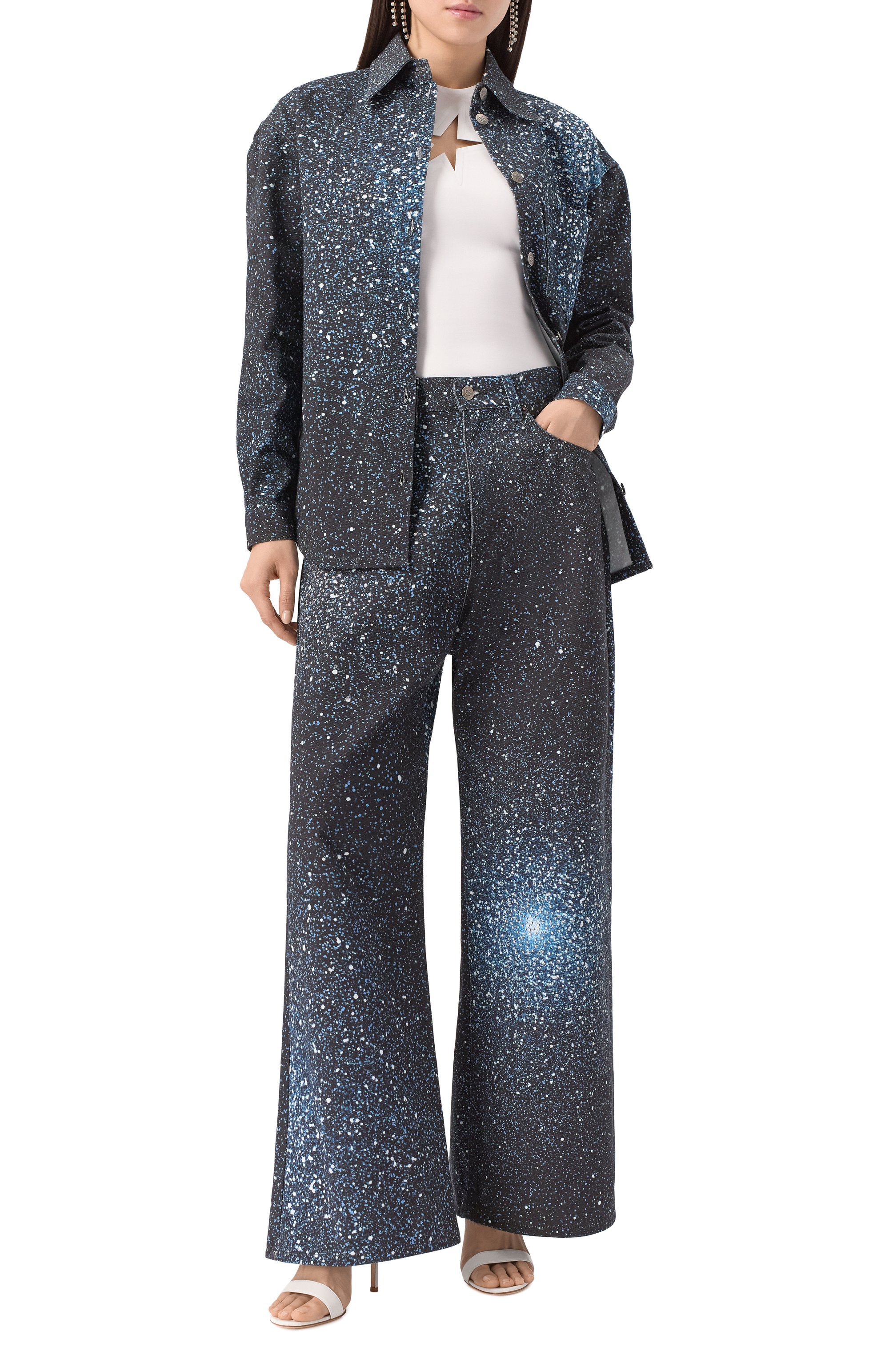 Джинсы с отделкой стразами GIUSEPPE DI MORABITO, арт. 04SSDNP049C 04455, фото 2