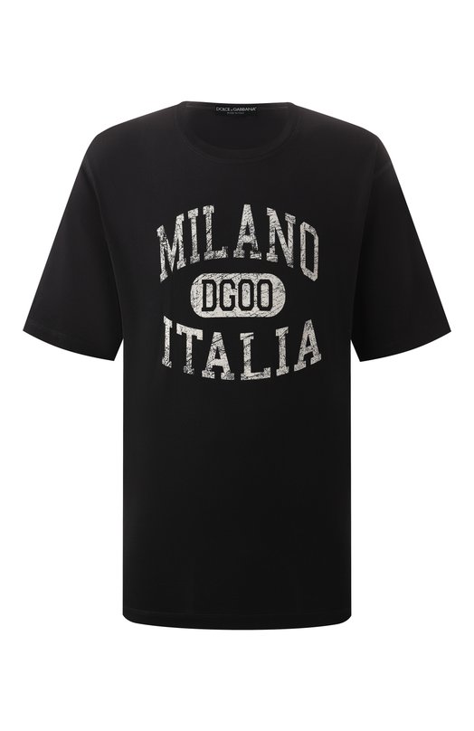 Хлопковая футболка Dolce & Gabbana G8PN9T/G7NPV Чёрный G8PN9T/G7NPV