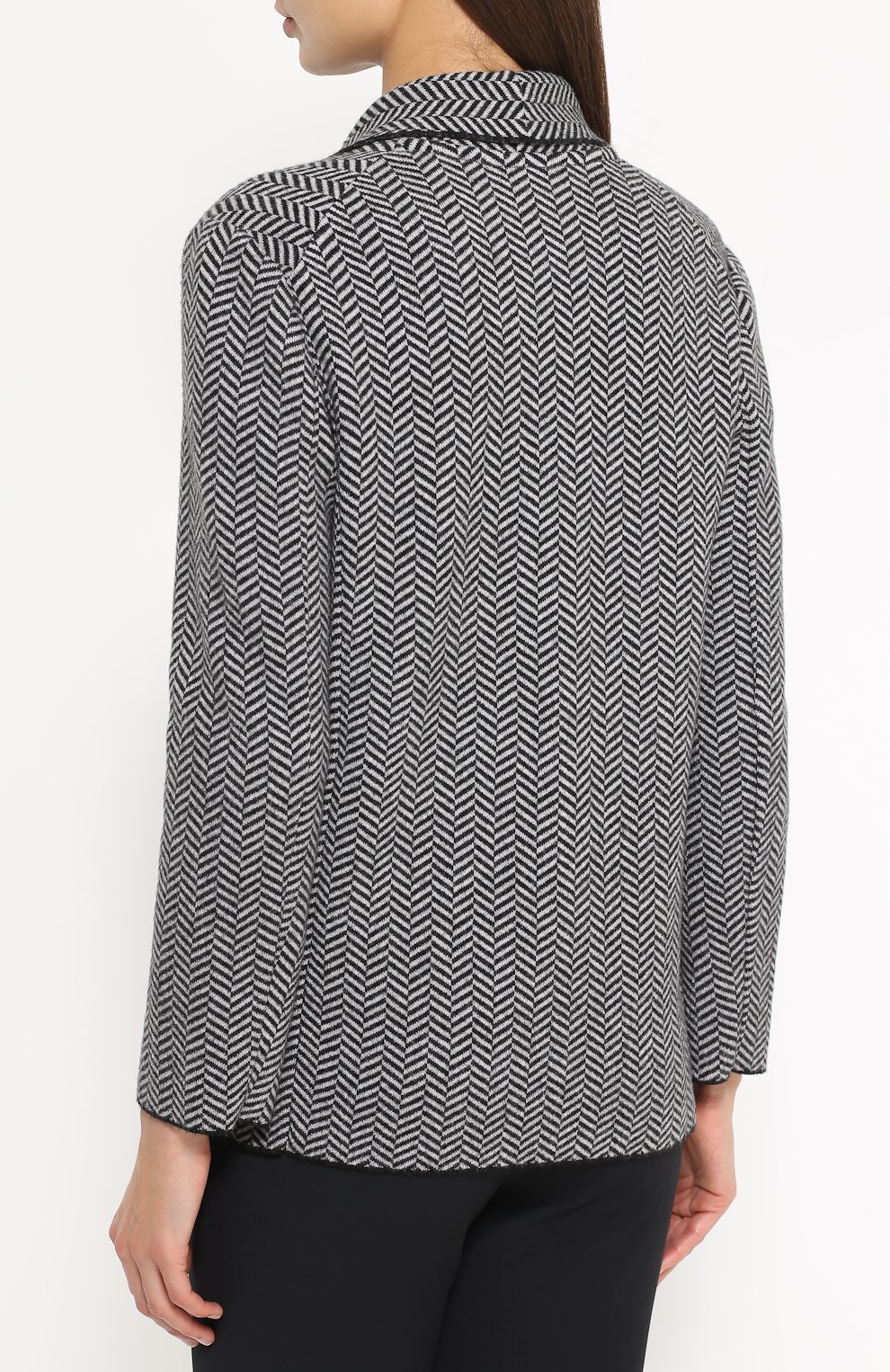 Шерстяной жакет прямого кроя с укороченным рукавом GIORGIO ARMANI, арт. 6XAG02/AM15Z, фото 4
