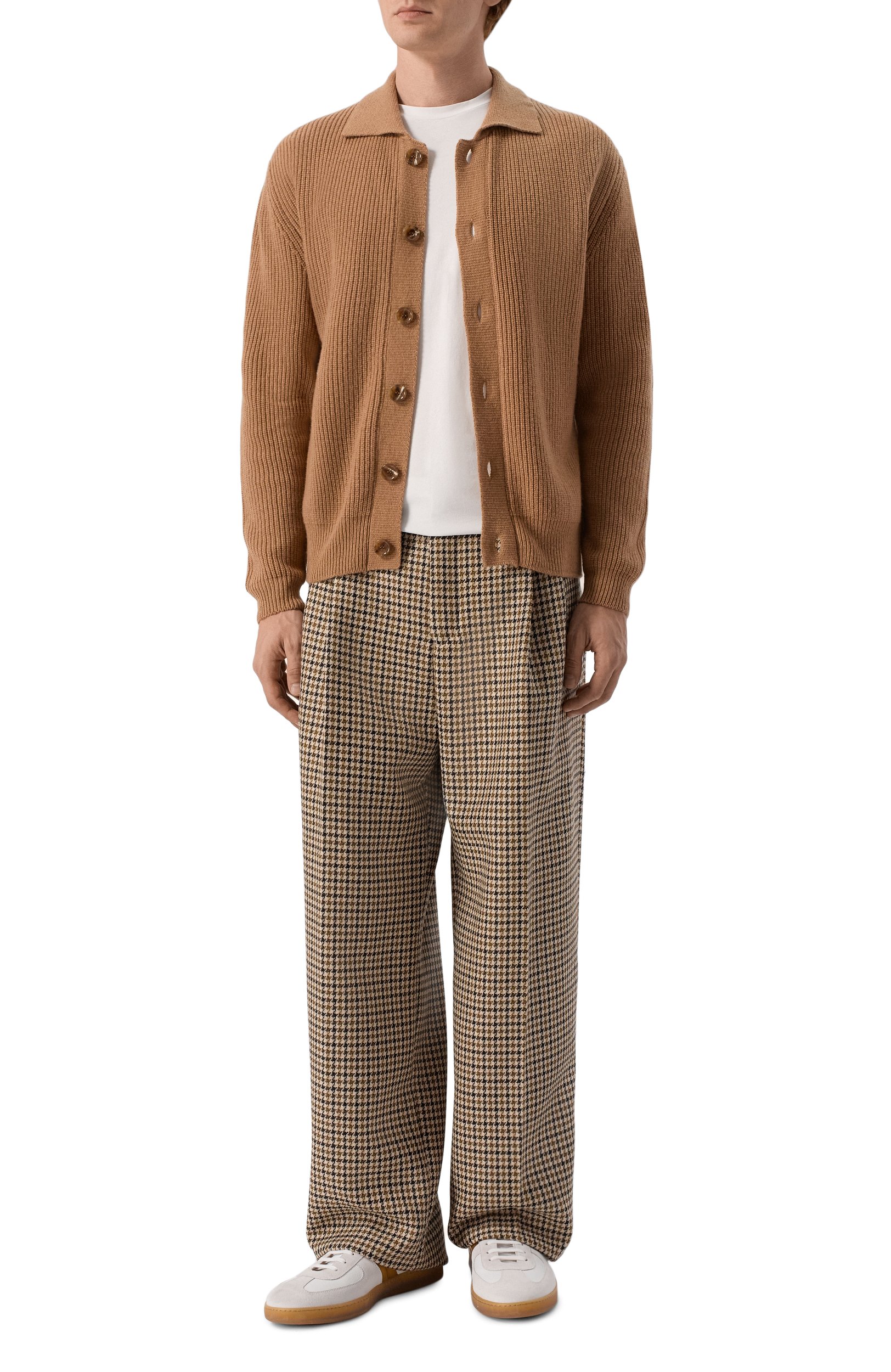Шерстяные брюки EMPORIO ARMANI бежевого цвета по цене 92600 руб., арт. EM007122/TE23217, фото 2 Шерстяные брюки EMPORIO ARMANI, арт. EM007122/TE23217, фото 2