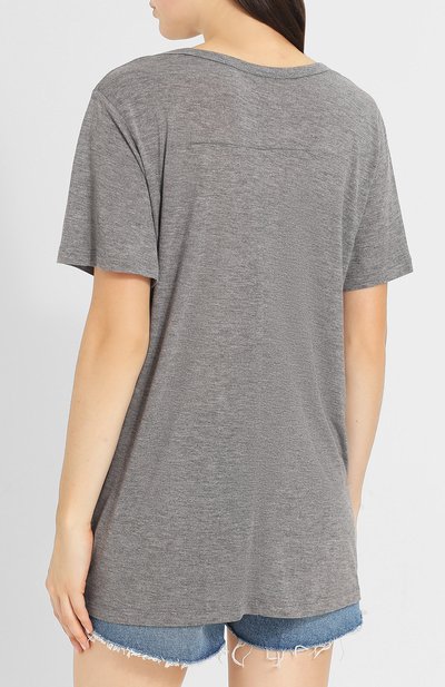 Однотонная футболка с круглым вырезом из вискозы ALEXANDERWANG.T, арт. 4C281004A0, фото 4