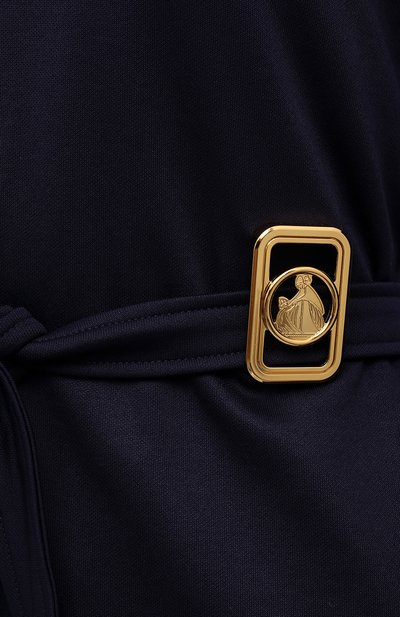 Хлопковое платье LANVIN темно-синего цвета по цене 95200 руб., арт. RW-DR0069-J039-A21, фото 5 Хлопковое платье LANVIN, арт. RW-DR0069-J039-A21, фото 5