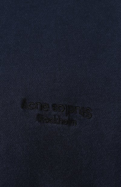 Хлопковый свитшот ACNE STUDIOS темно-синего цвета по цене 17450 руб., арт. AI0007, фото 5 Хлопковый свитшот ACNE STUDIOS, арт. AI0007, фото 5