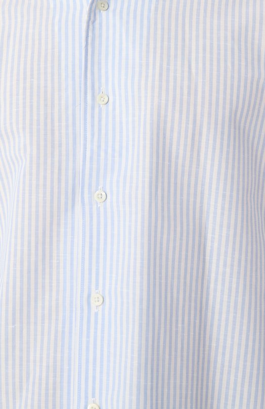 Сорочка из хлопка и льна Corneliani 25P156-2511174 Голубой  25P156-2511174 Фото 6