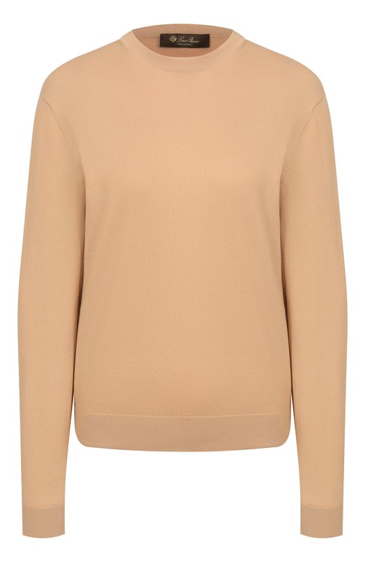 Хлопковый пуловер Loro Piana FA09877 Бежевый FA09877