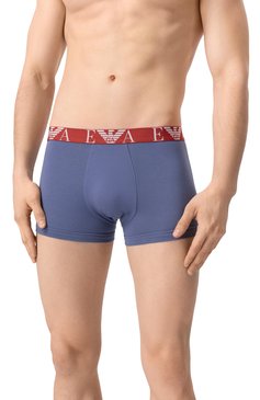 Мужские комплект из трех боксеров EMPORIO ARMANI разноцветного цвета, арт. EM000259/AF10778 | Фото 4 (Материал внешний: Хлопок; Нос: Не проставлено; Кросс-КТ: бельё; Трусы М: Боксеры; Мужское Кросс-КТ: Тру�сы)
