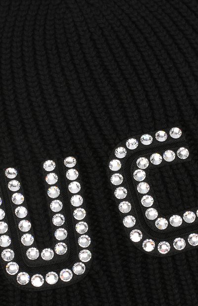 Шерстяная шапка с отделкой стразами GUCCI, арт. 528929/3GA88, фото 3